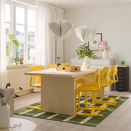 LYCKAN/BERGSHYTTAN, table and 6 chairs