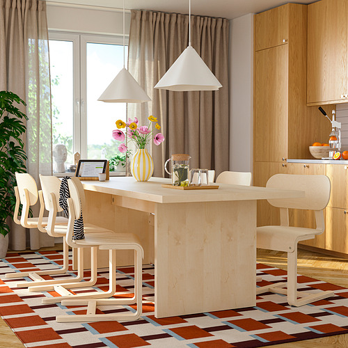LYCKAN/BERGSHYTTAN, table and 6 chairs