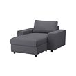 With wide armrests/gunnared medium grey