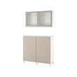 White lappviken/stubbarp/light grey-beige clear glass
