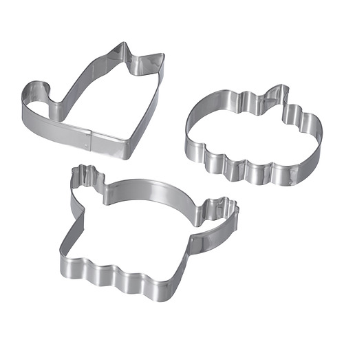 KUSTFYR, pastry cutter, set of 3