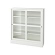 HAVSTA glass-door cabinet with plinth