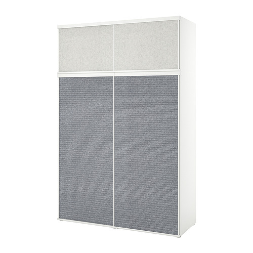 PLATSA wardrobe with 4 sliding doors