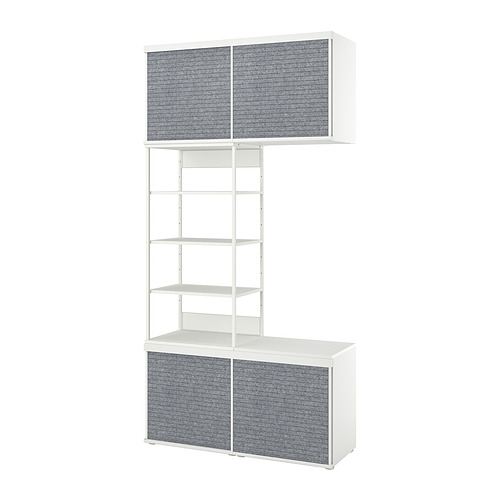 PLATSA открытый гардероб/4 раздвижн двери