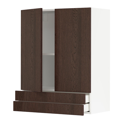 METOD/MAXIMERA wall cabinet w 2 doors/2 drawers