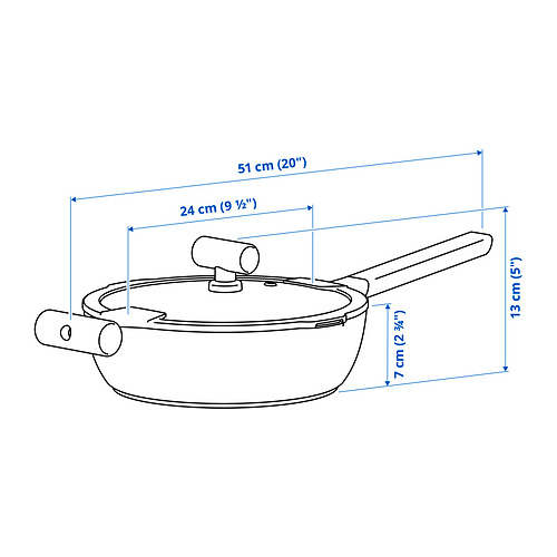 KLIPPFISK dziļā panna ar vāku