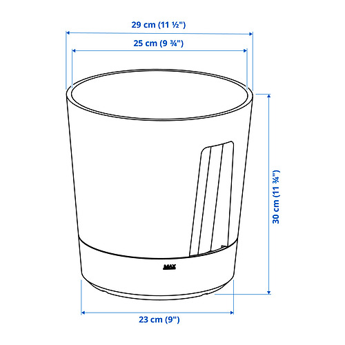 VÅRDTRÄD self-watering plant pot