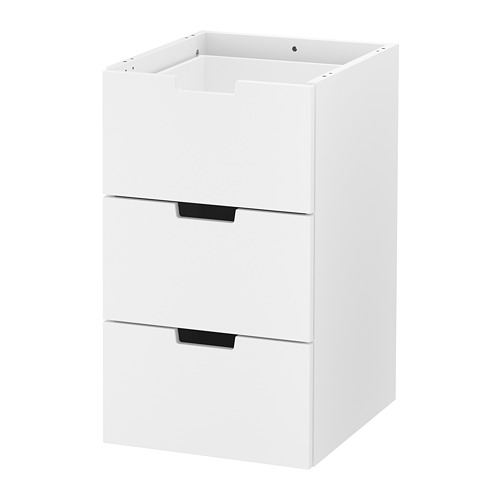 NORDLI komoda su 3 stalčiais