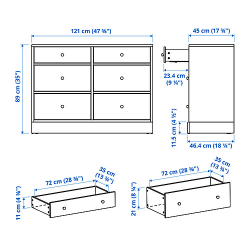 HAVSTA комод с 6 ящиками