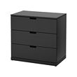 NORDLI komoda su 3 stalčiais