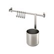 KUNGSFORS rail with 5 hooks and 1 container