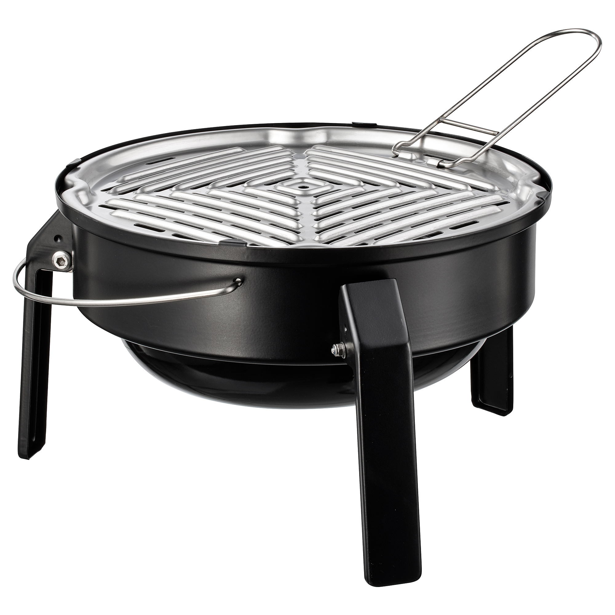 KORPÖN portable charcoal barbecue black IKEA Lietuva