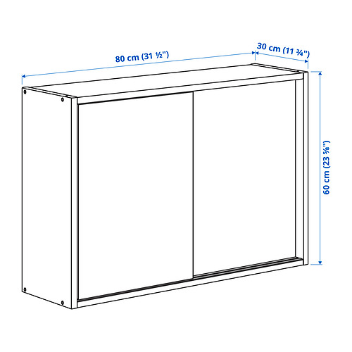 IVAR skapītis ar bīdāmām durvīm