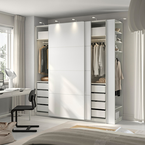PAX/MEHAMN, wardrobe with sliding doors