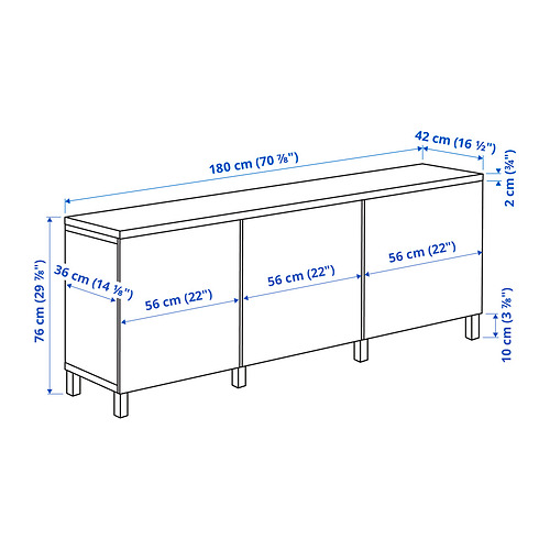 BESTÅ комбинация для хранения с дверцами