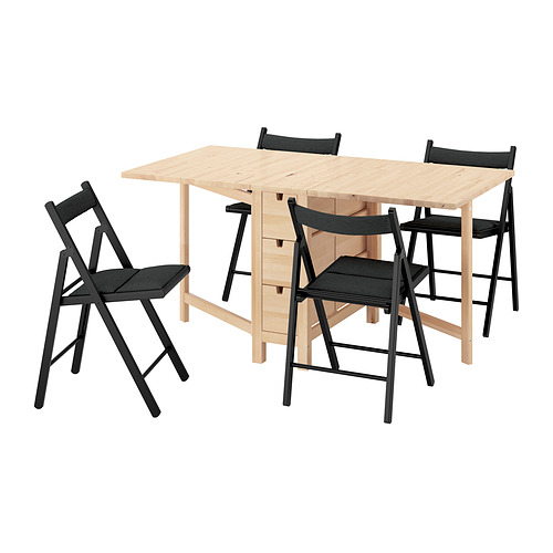 NORDEN/FRÖSVI, table and 4 chairs