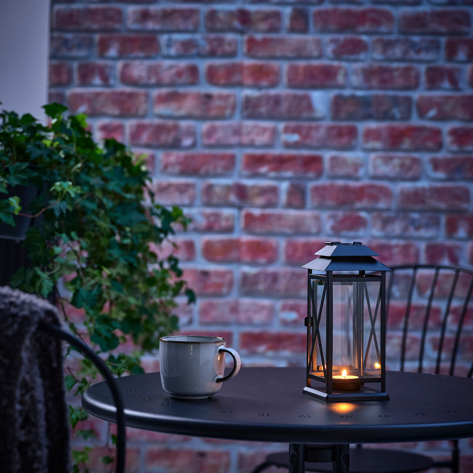 BEFÄSTA lantern for tealight, in/outdoor black 22 cm IKEA Eesti
