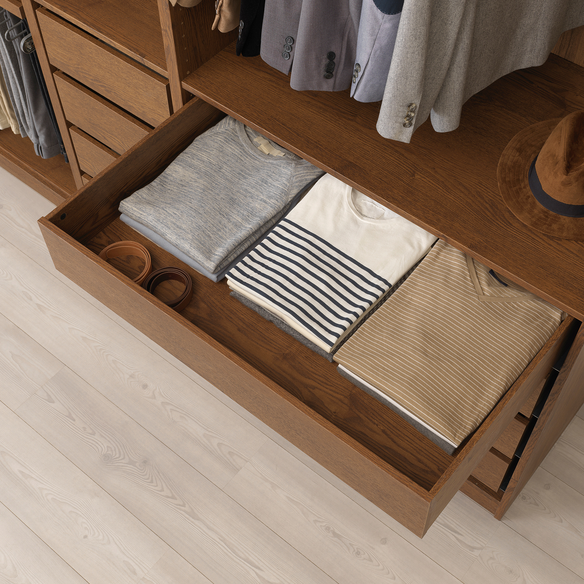 KOMPLEMENT shelf brown stained ash effect 100x58 cm IKEA Lietuva