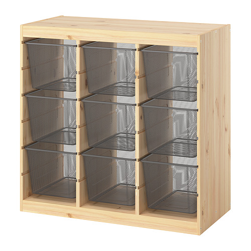 TROFAST, daiktų laik. derinys su dėžėmis