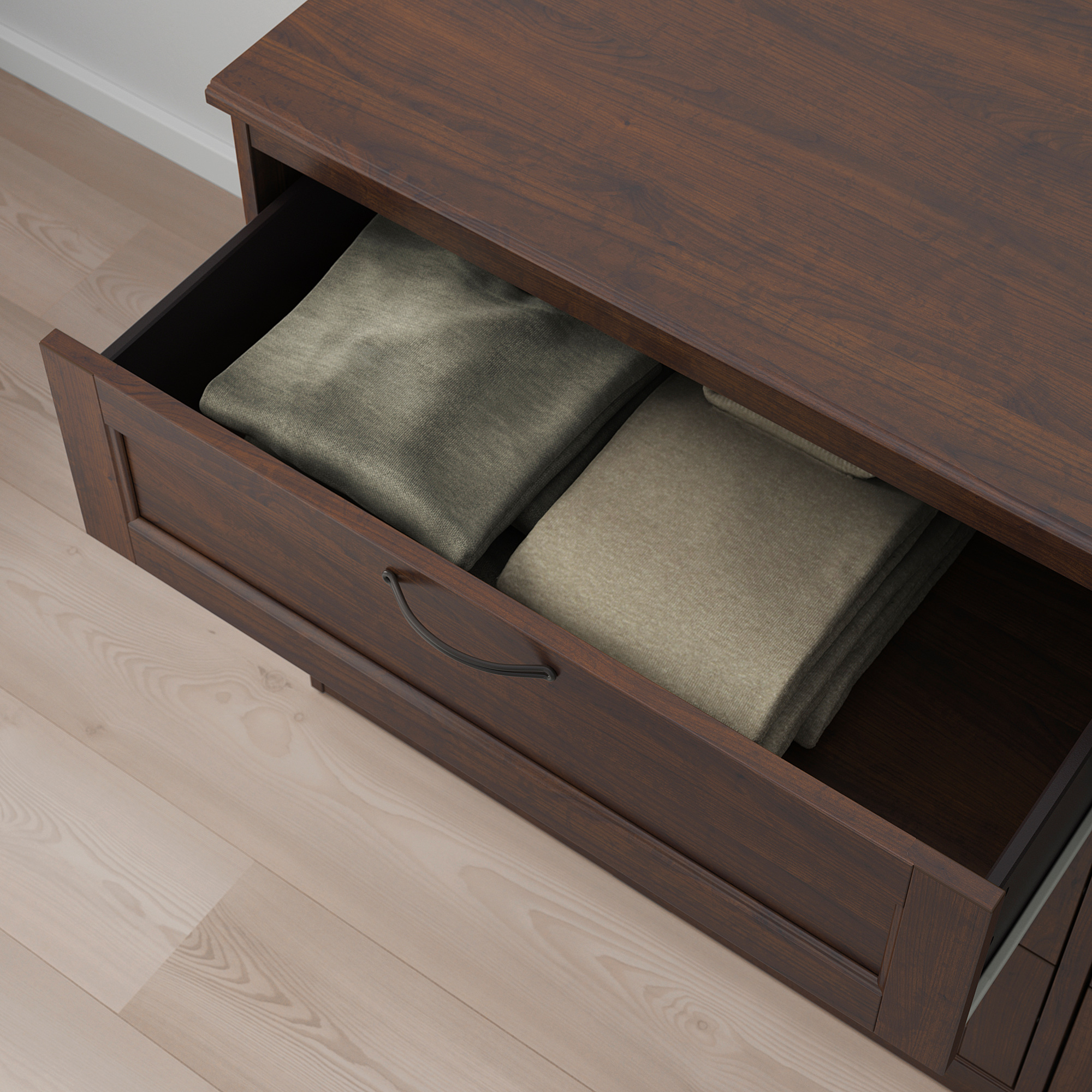 SONGESAND chest of 6 drawers brown 161x50x81 cm IKEA Latvija