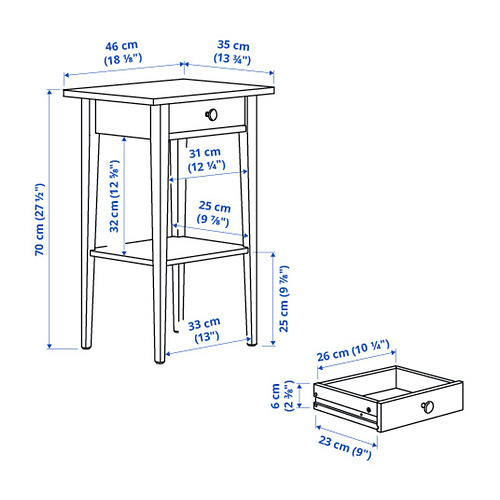 HEMNES naktsgaldiņš