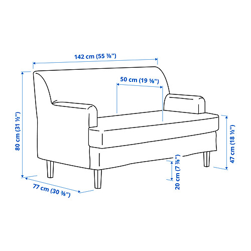 ROCKSJÖN 2-seat sofa