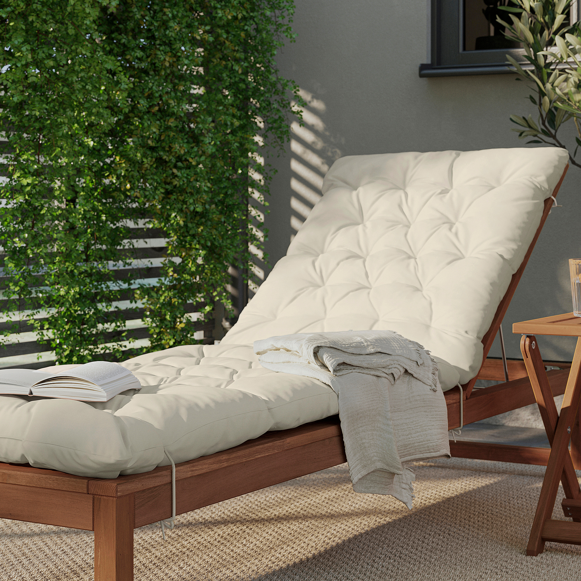 YACHU ULハンモック KUDDARNA sun lounger cushion, outdoor light grey-beige