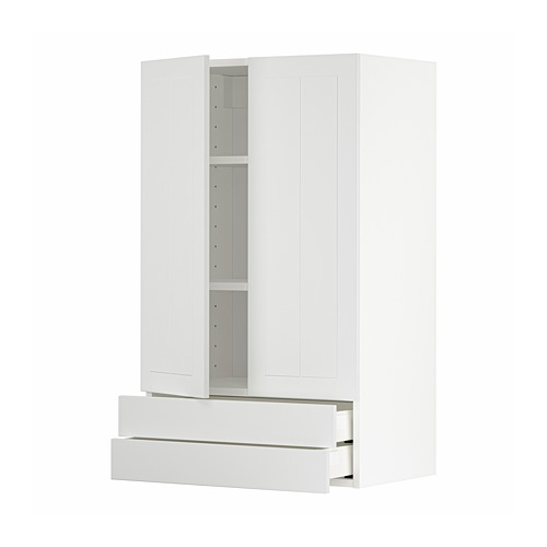 METOD/MAXIMERA wall cabinet w 2 doors/2 drawers