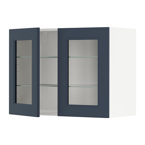 METOD, riiulitega/2 klaasuksega seinakapp