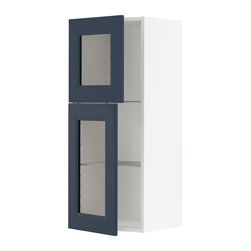 METOD, riiulitega/2 klaasuksega seinakapp