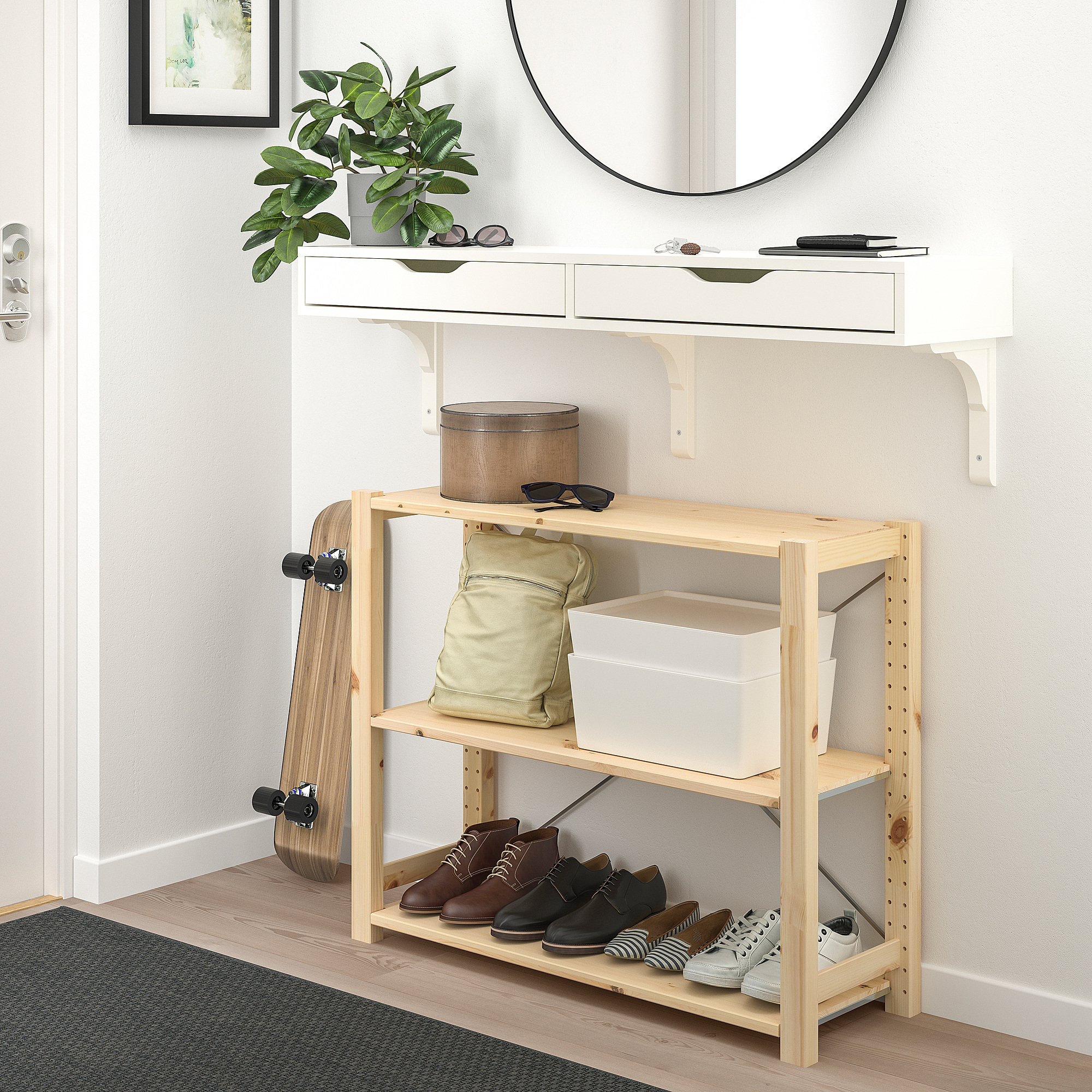 IVAR 1 section/shelves pine 89x30x73 cm IKEA Latvija