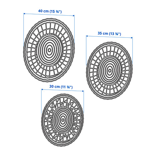 GILLSTAD настенное украшение, 3 предм.
