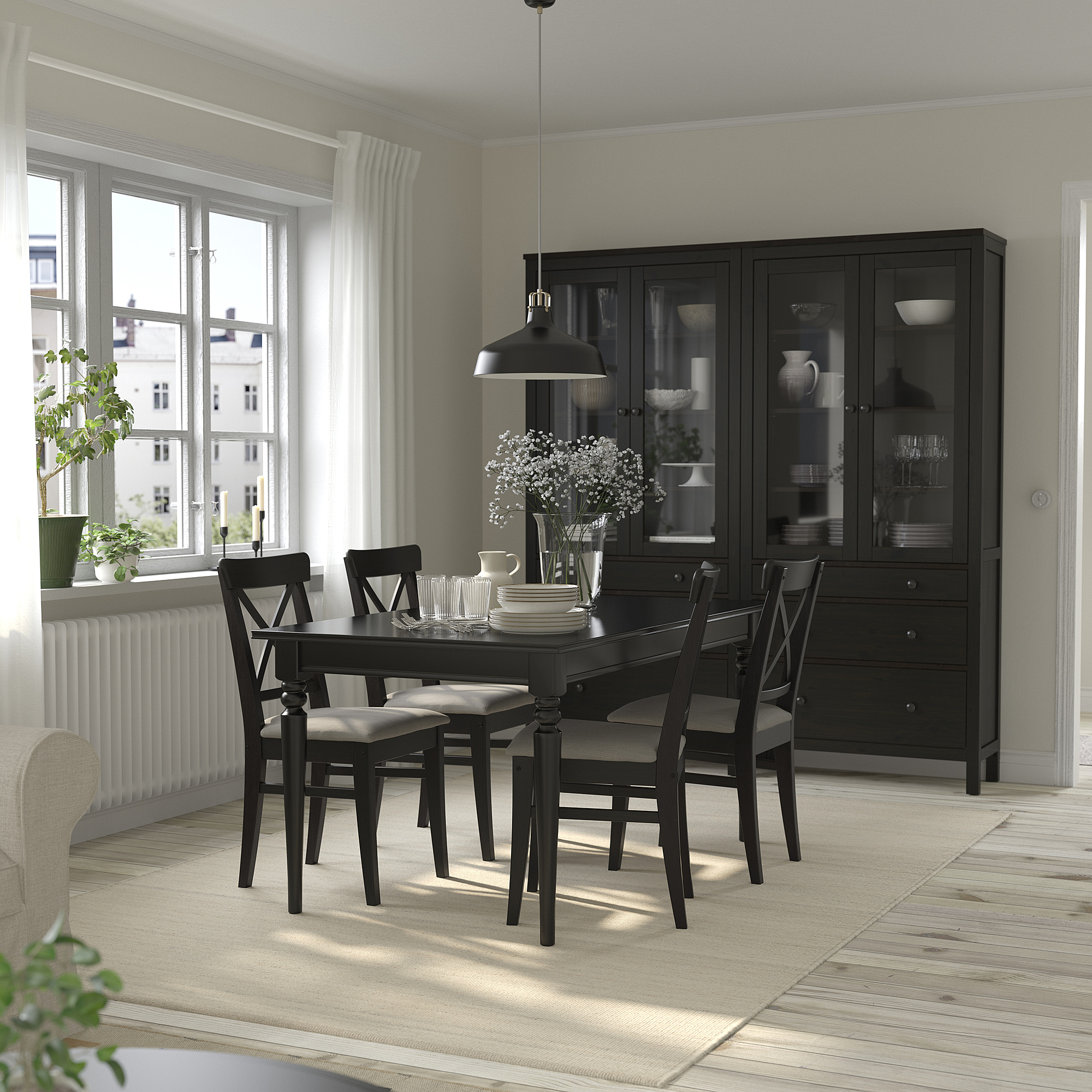 Furniture Sets Dining Room Ikea Ingolf Chair Black INGATORP/INGOLF