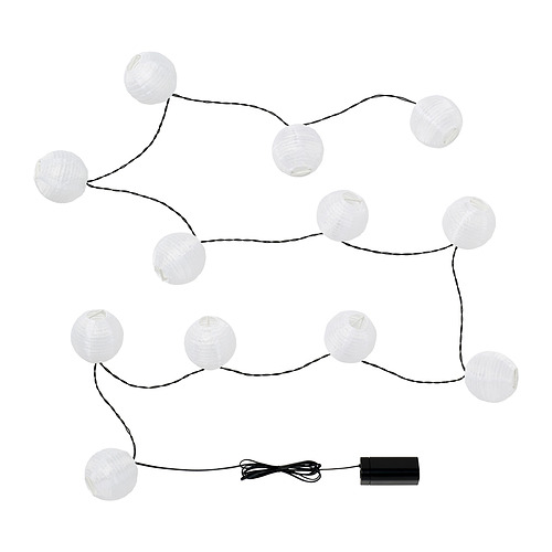 SOLVINDEN, LED virtene ar 12 lampiņām