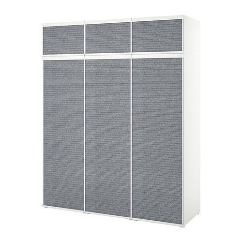 PLATSA wardrobe with 6 sliding doors