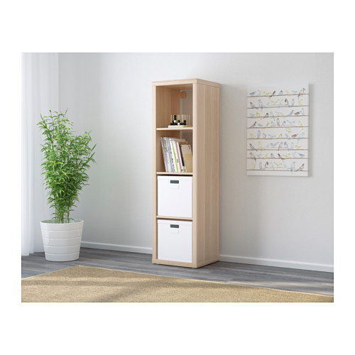 KALLAX shelving unit white stained oak effect 42x147 cm IKEA Lietuva