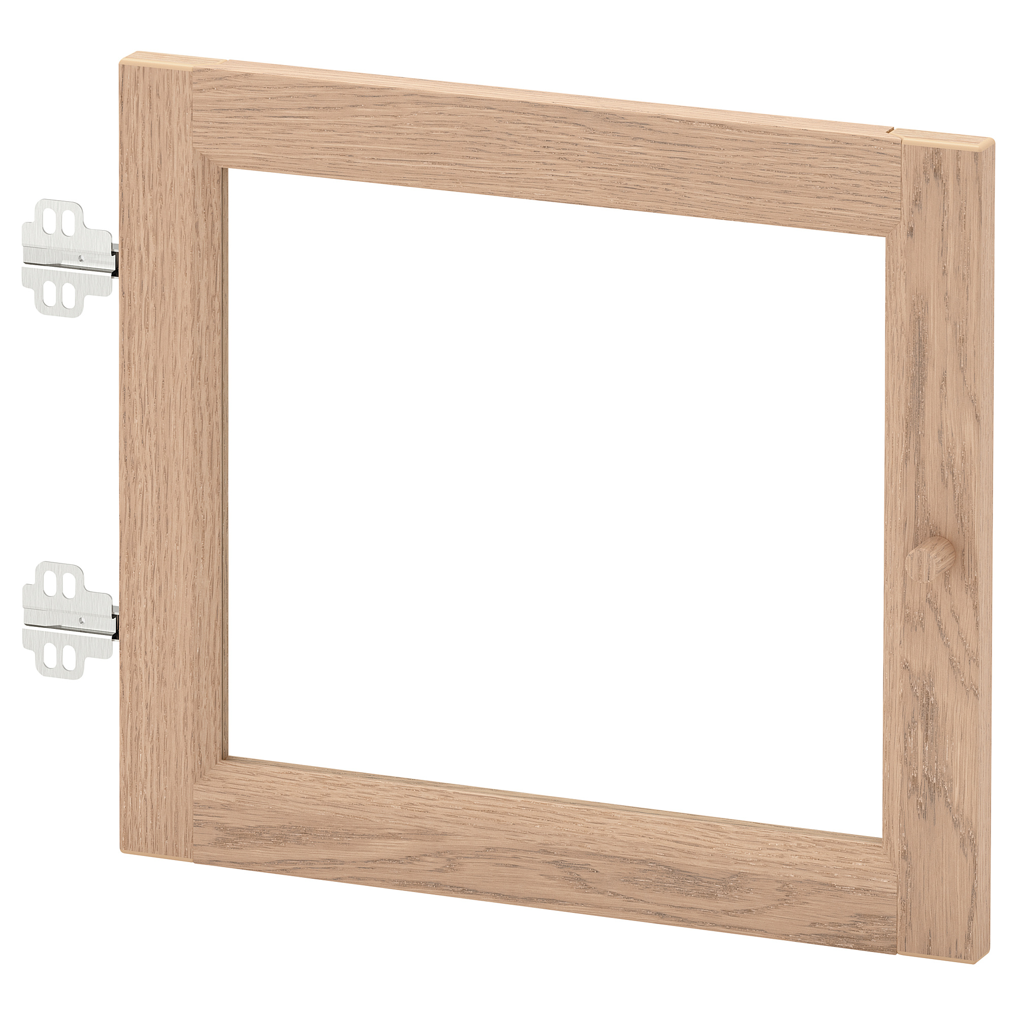 OXBERG glass door white stained oak veneer 40x35 cm IKEA Lietuva