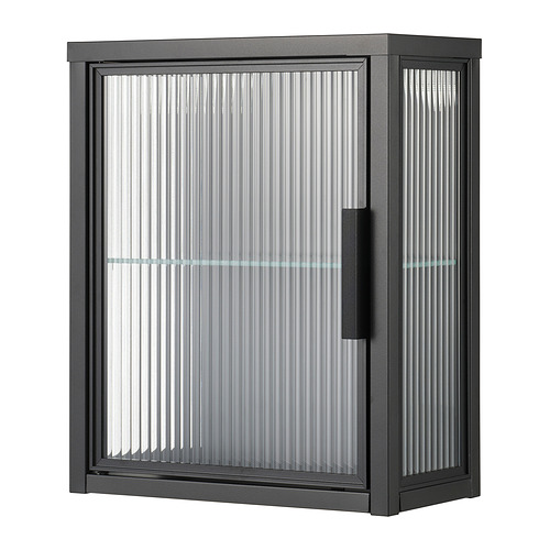 MOSSJÖN, sieninė spintelė su stikl. durel.