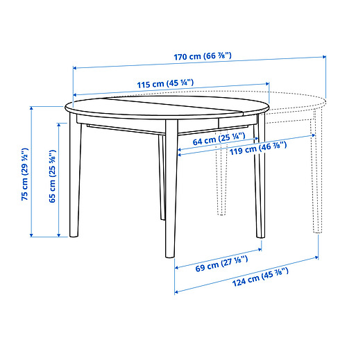 SKANSNÄS/TOSSBERG table and 4 chairs