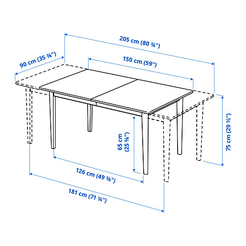 SKANSNÄS раздвижной стол