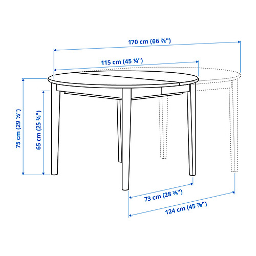 SKANSNÄS extendable table