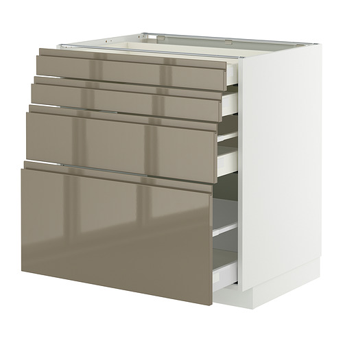 METOD/MAXIMERA põrandakapp, 4 esipaneeli/4 sahtl.