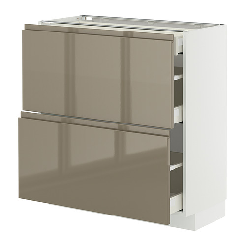 METOD/MAXIMERA põrandakapp 2 esipaneeli/3 sahtliga