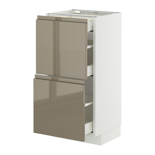 METOD/MAXIMERA põrandakapp 2 esipaneeli/3 sahtliga