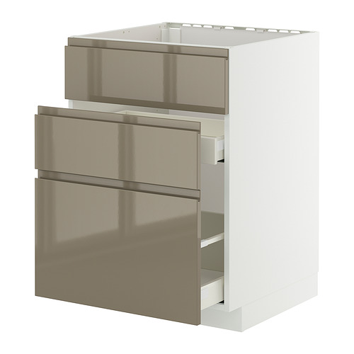 METOD/MAXIMERA, base cab f sink+3 fronts/2 drawers