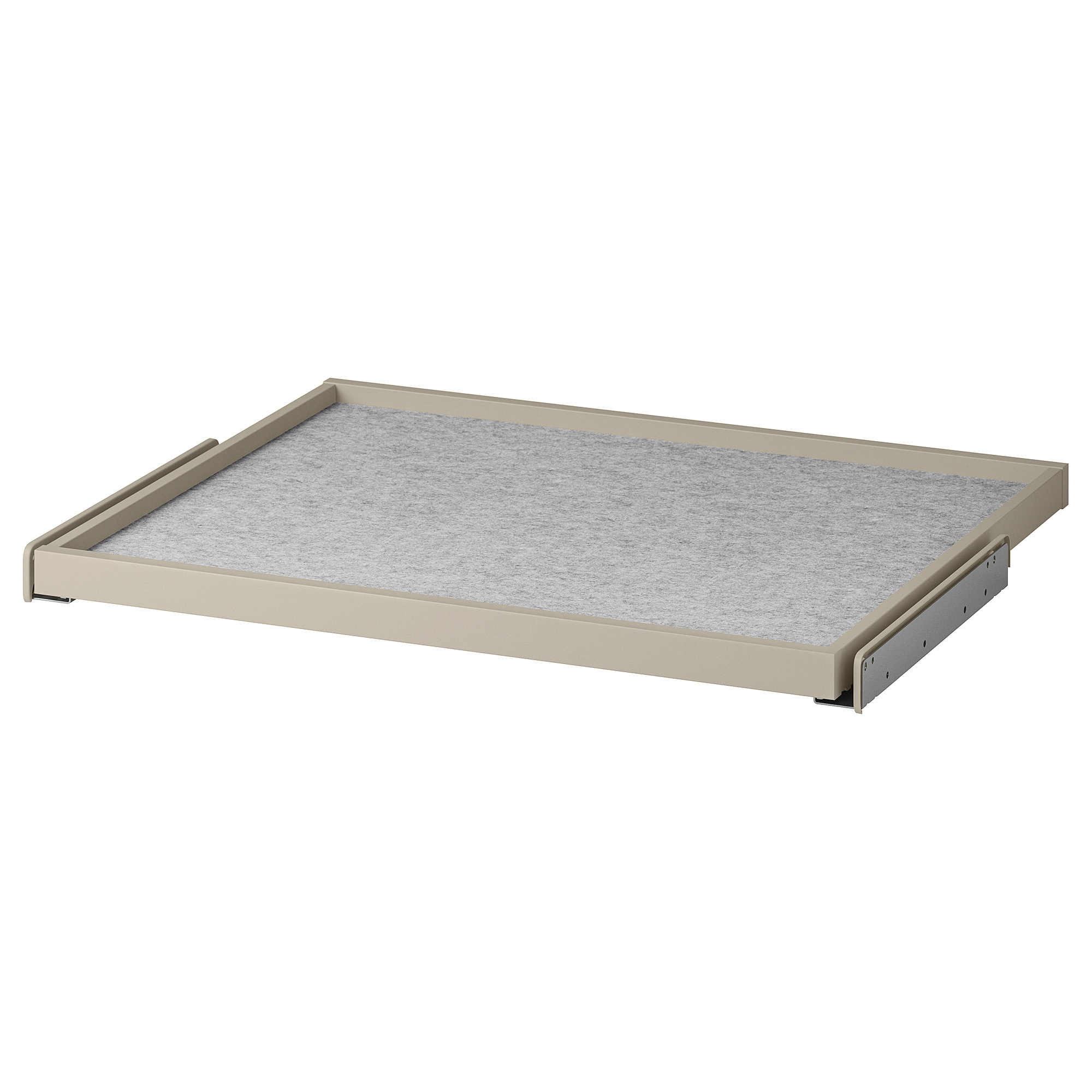 KOMPLEMENT pullout tray with drawer mat beige/light grey 75x58 cm