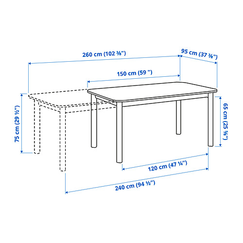 MÅRENÄS/STRANDTORP table and 6 armchairs