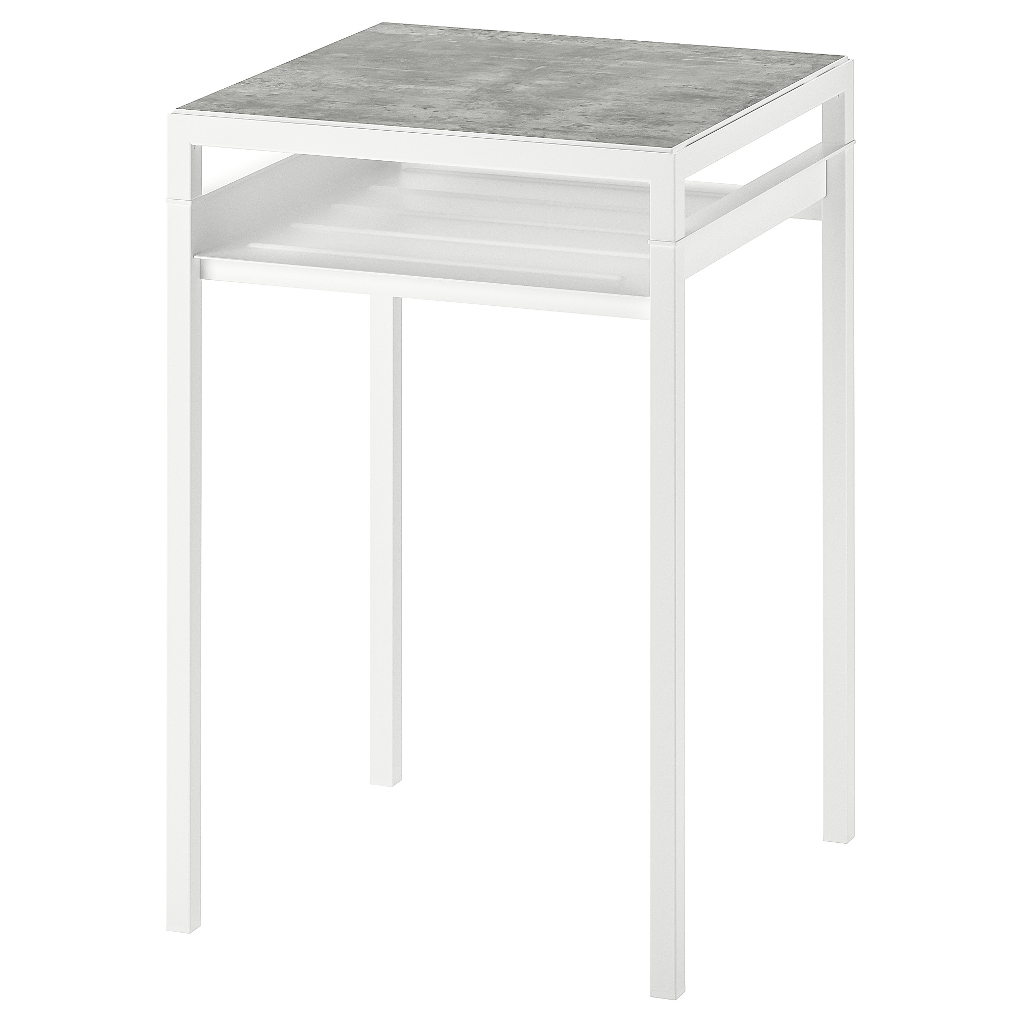 NYBODA side table w reversible table top light grey concrete effect