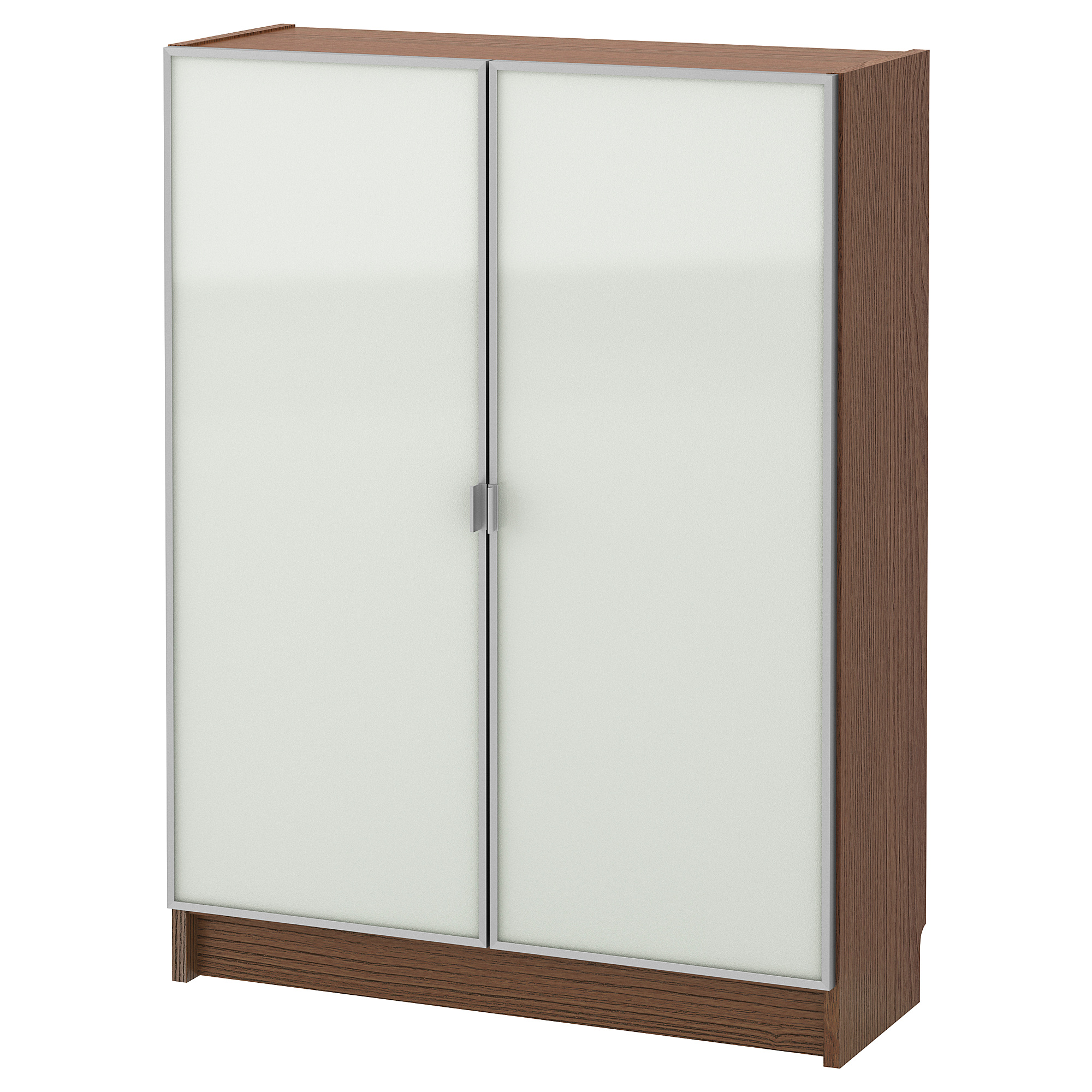 BILLY/MORLIDEN bookcase with glassdoors brown ash veneer/glass