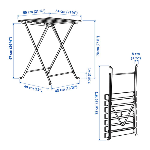 TÄRNÖ āra galds un 2 krēsli
